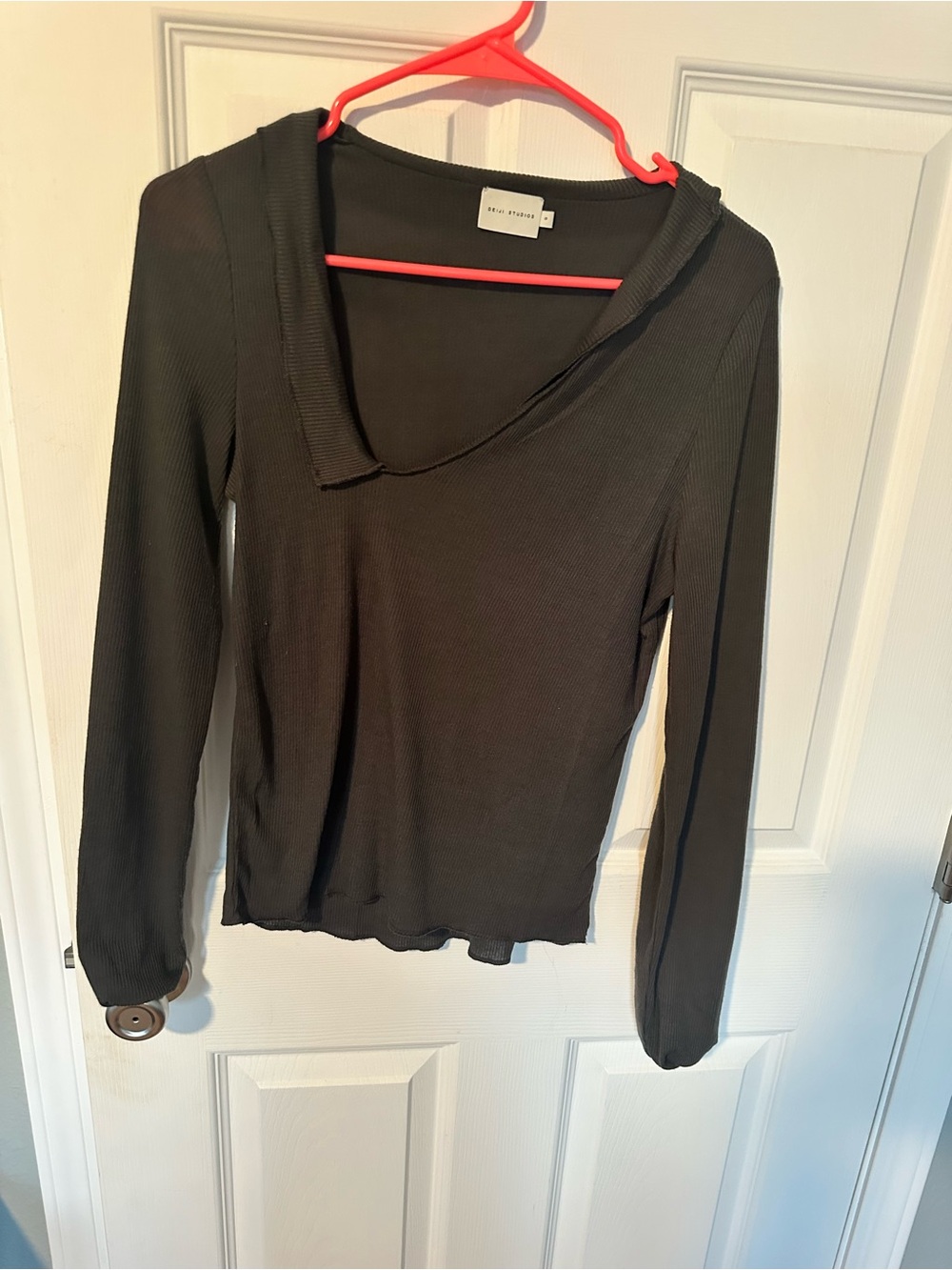 Deiji Studio Cross-Collar Top in Night Blue